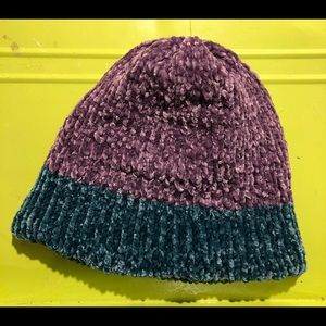Hand Knit Reversible Jawbreaker Velvet Beanie